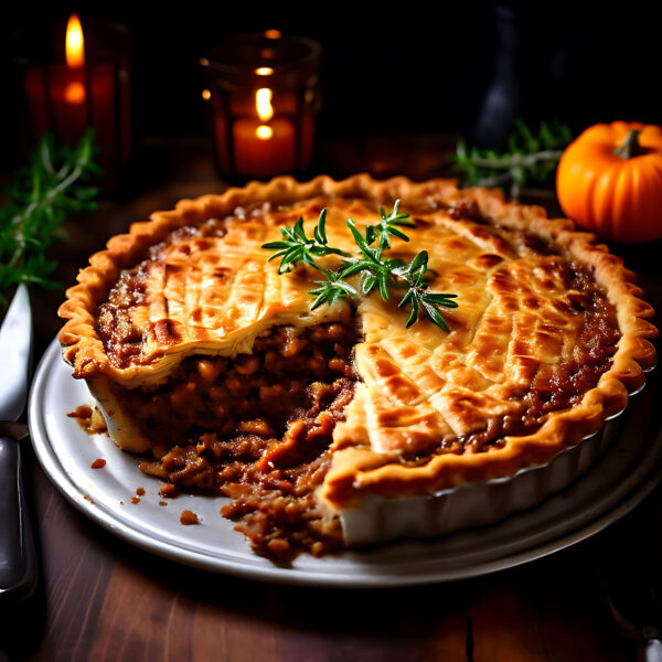 Recette de tourtière au porc et au veau - Dion Herbes et Épices